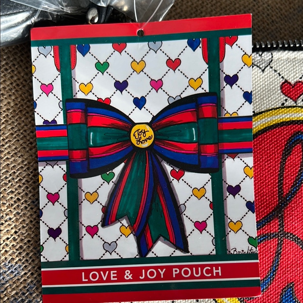 BRIGHTON LOVE & JOY canvas Hearts Crossbody Bag (NWT) ♥️ - Picture 8 of 14
